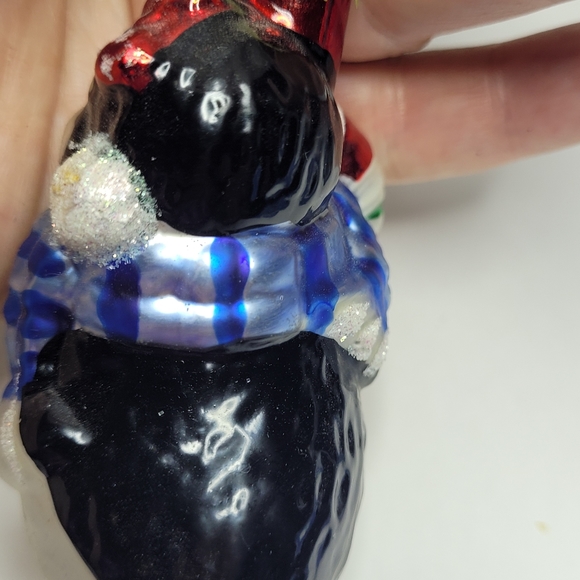 Vintage 2003 ornament glass penguin With present - Picture 3 of 10